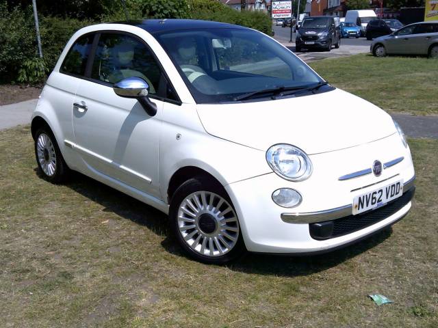 Fiat 500 1.2 Lounge 3dr [Start Stop] Hatchback Petrol White